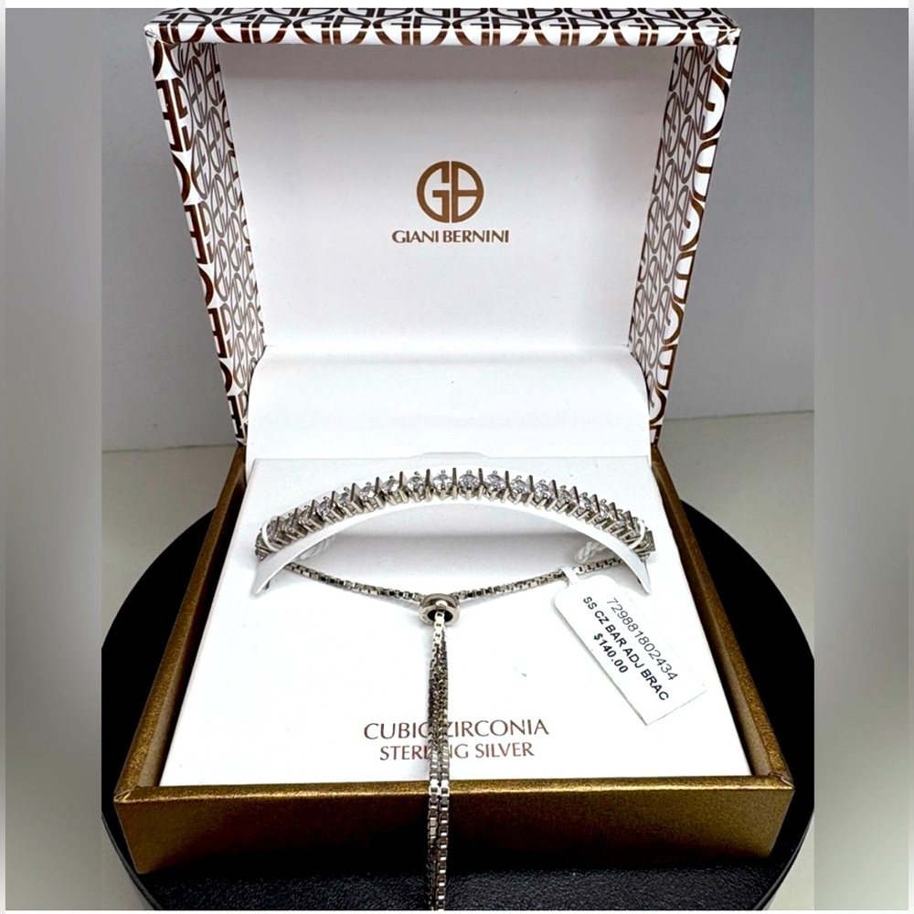 Giani Bernini Sterling Silver Cubic Zirconia Tennis Bracelet ~ New